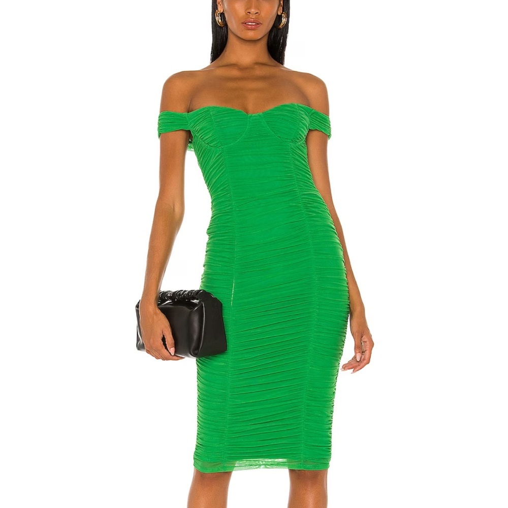 Majorelle Tabitha Midi Dress in Kelly Green